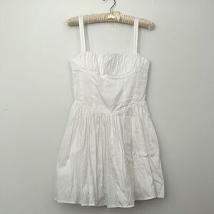 Zara white zip up dress